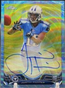 Justin Hunter [Autograph Blue Wave Refractor] #18
