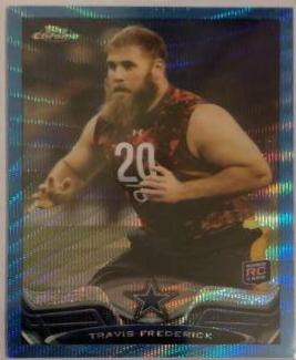 Travis Frederick [Blue Wave Refractor] #157