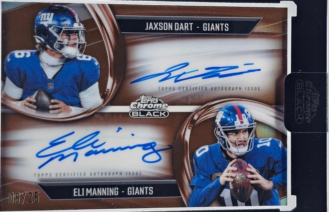 Eli Manning / Jaxson Dart [Orange Refractor] #PBDA-JDEM