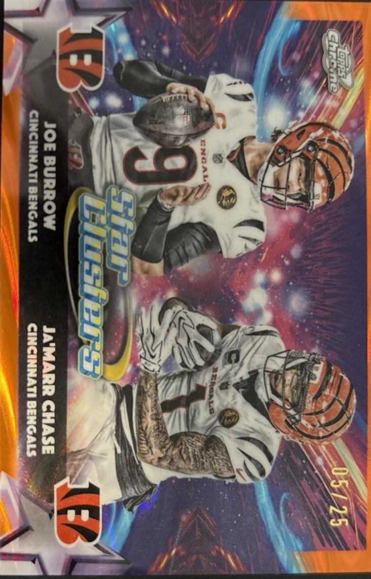 Joe Burrow / Ja'Marr Chase [Orange Galactic] #SC-7