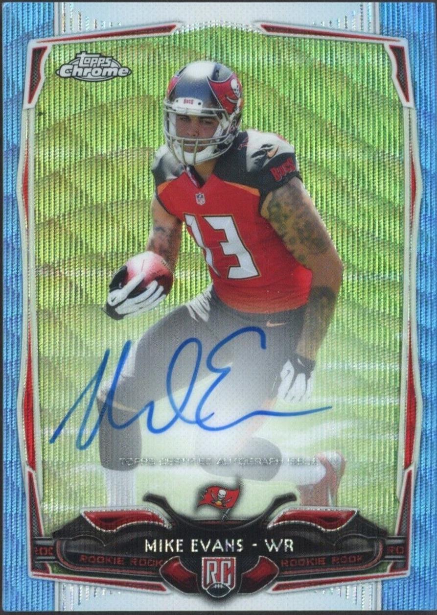 Mike Evans [Ball in Right Hand Autograph Blue Wave Refractor] #185