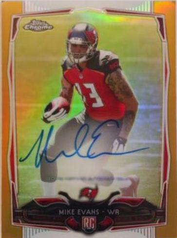 Mike Evans [Ball in Right Hand Autograph Gold Refractor] #185