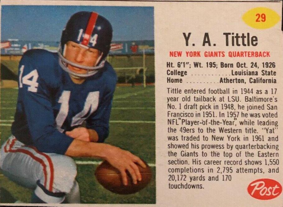 Y.A. Tittle #29