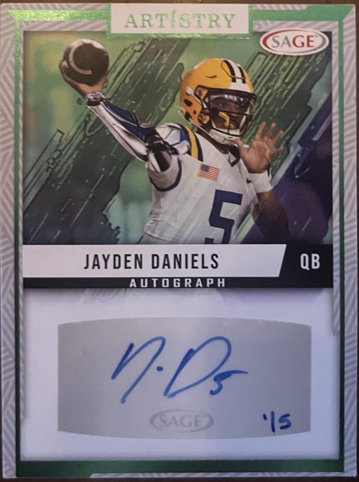 Jayden Daniels [Green Foil] #ART-JD2