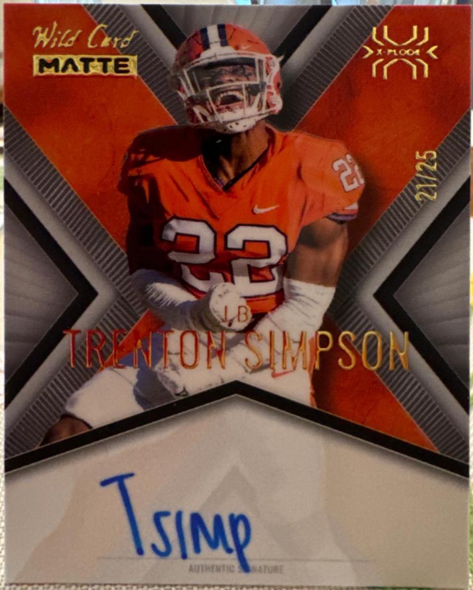 Trenton Simpson [Orange X-Plode Autograph] #MXP-A