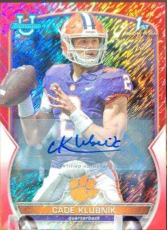 Cade Klubnik [Autograph Red Shimmer] #42