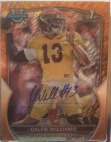 Caleb Williams [Autograph Orange Shimmer] #50