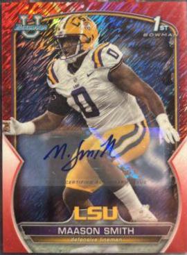Maason Smith [Autograph Red Shimmer] #9