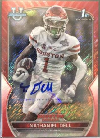 Nathaniel Dell [Autograph Red Shimmer] #49