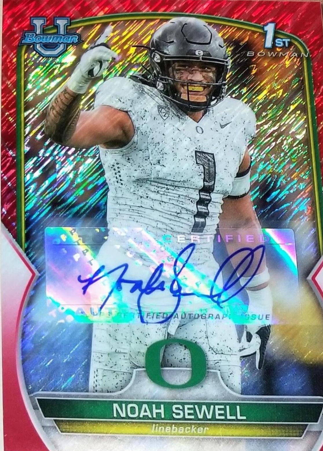 Noah Sewell [Autograph Red Shimmer] #57