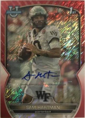 Sam Hartman [Autograph Red Shimmer] #51