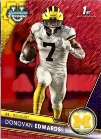 Donovan Edwards [Autograph Red Shimmer] #42
