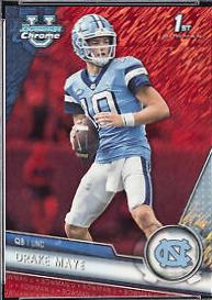 Drake Maye [Autograph Red Shimmer] #200