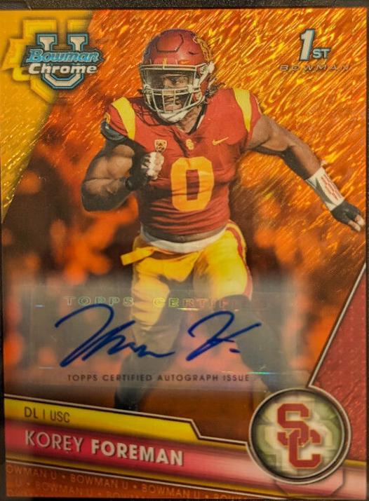 Korey Foreman [Autograph Orange Shimmer] #190