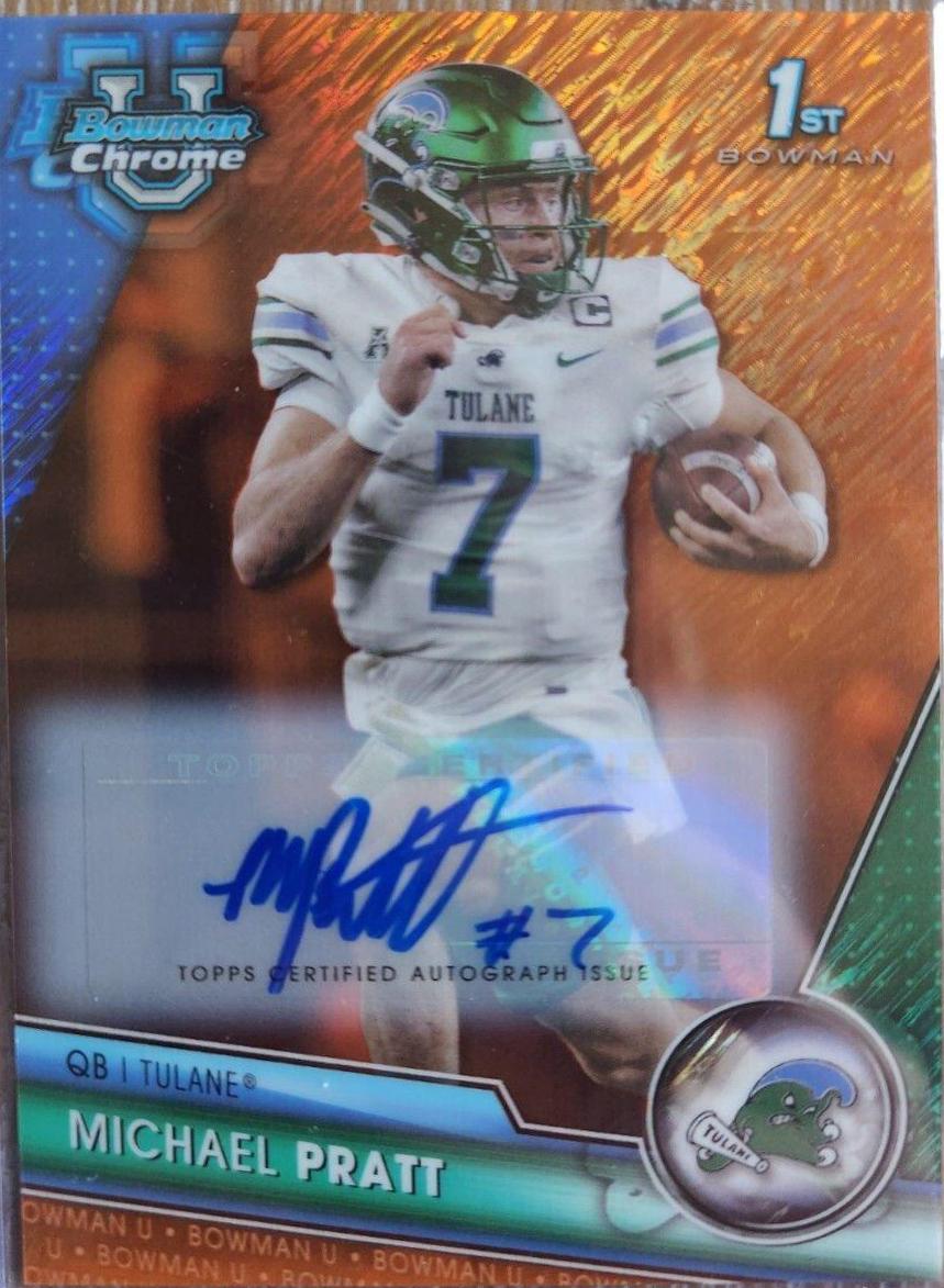 Michael Pratt [Autograph Orange Shimmer] #89