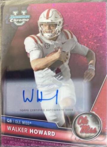 Walker Howard [Autograph Fuchsia Mini Diamond] #78