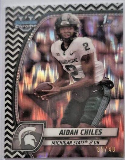 Aidan Chiles [Black White Stealth Refractor] #8