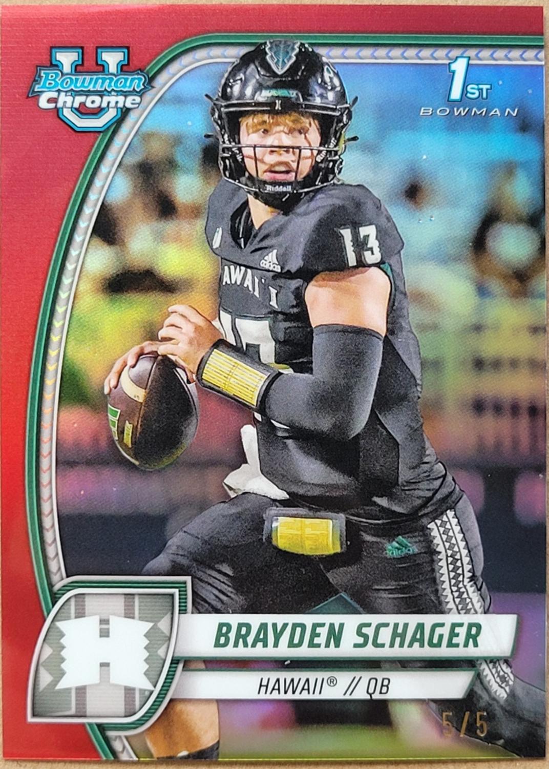 Brayden Schager [Red Refractor] #25