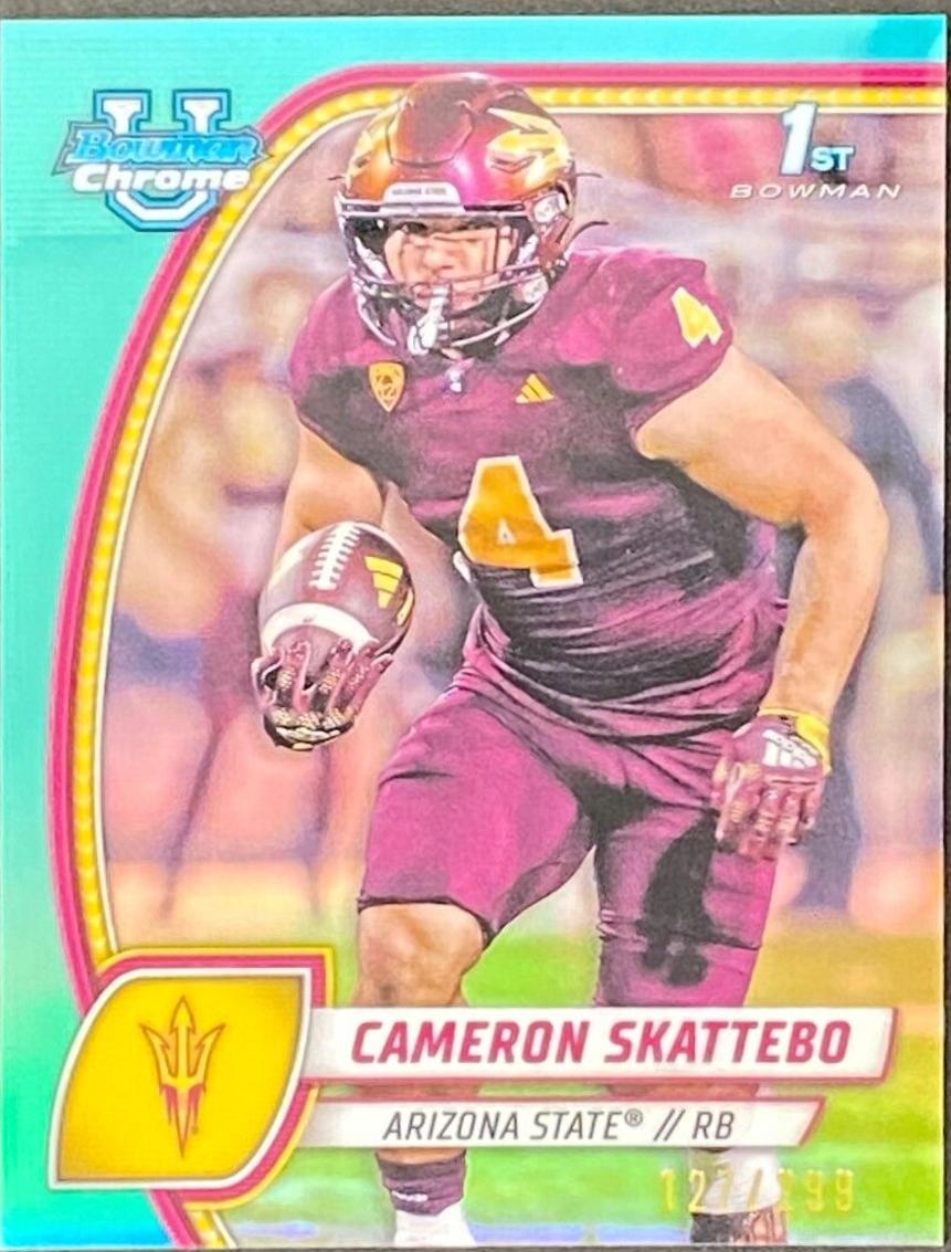 Cameron Skattebo [Aqua Refractor] #37