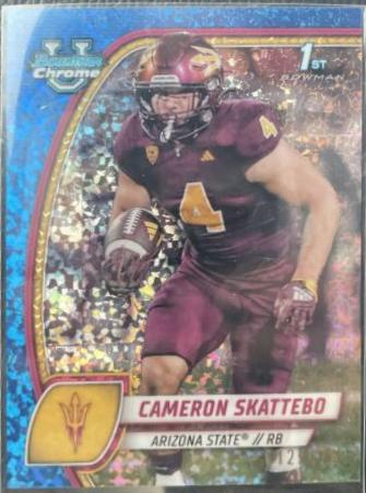 Cameron Skattebo [Blue Mini Diamond Refractor] #37