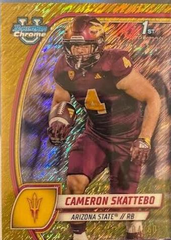 Cameron Skattebo [Shimmer Gold Refractor] #37