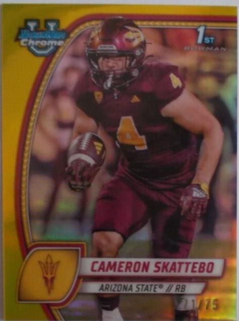 Cameron Skattebo [Yellow Refractor] #37