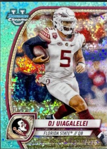 DJ Uiagalelei [Aqua Mini Diamond Refractor] #48
