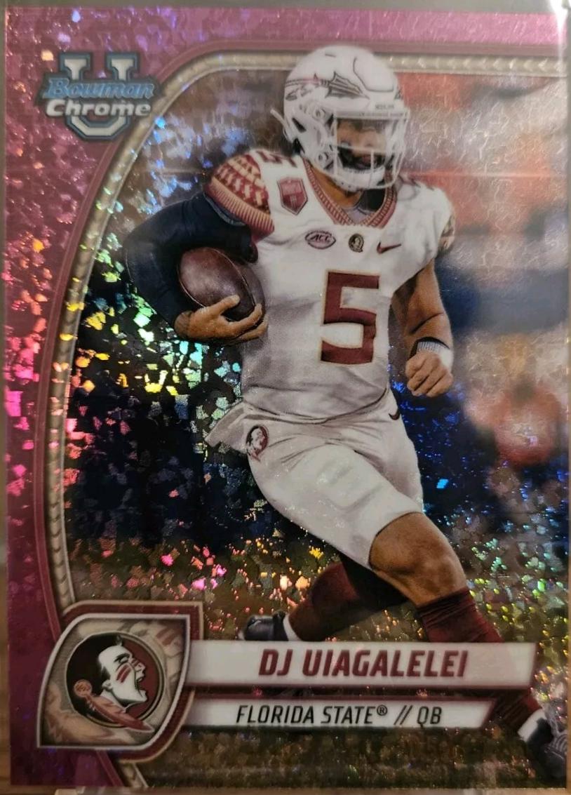 DJ Uiagalelei [Fuchsia Mini Diamond Refractor] #48