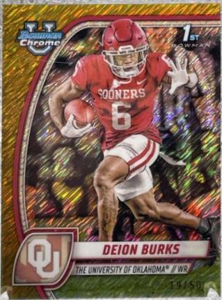 Deion Burks [Shimmer Gold Refractor] #56