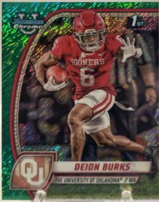Deion Burks [Shimmer Green Refractor] #56