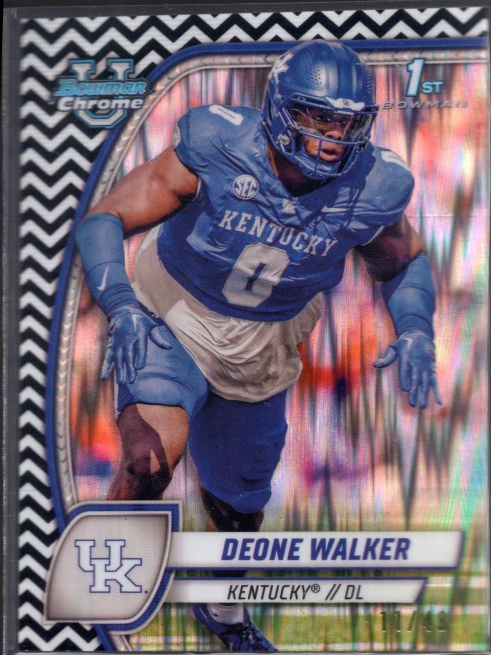 Deone Walker [Black White Stealth Refractor] #57