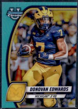 Donovan Edwards [Aqua Refractor] #66