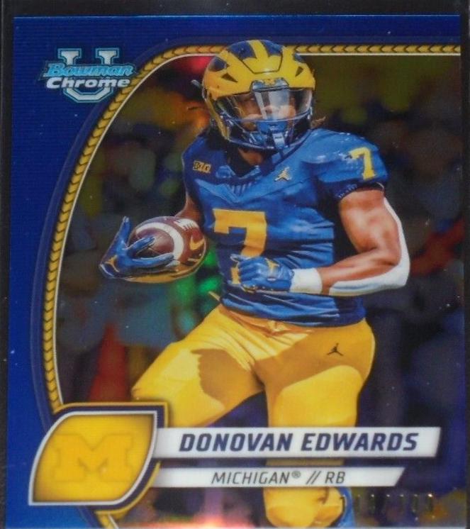 Donovan Edwards [Blue Refractor] #66