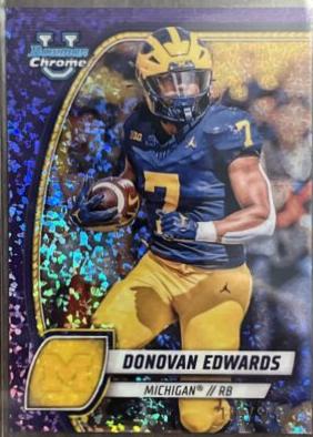 Donovan Edwards [Purple Mini Diamond Refractor] #66