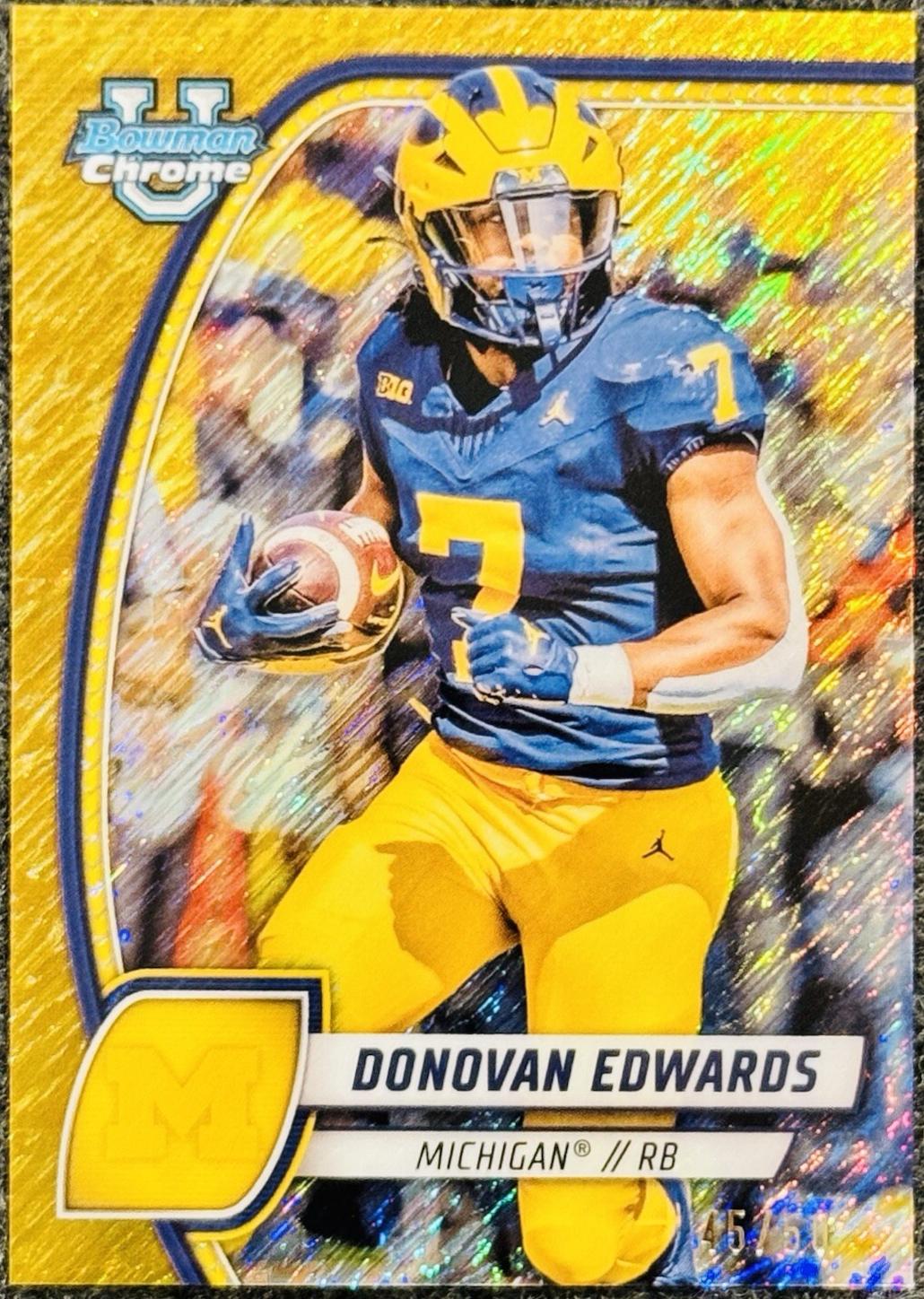 Donovan Edwards [Shimmer Gold Refractor] #66