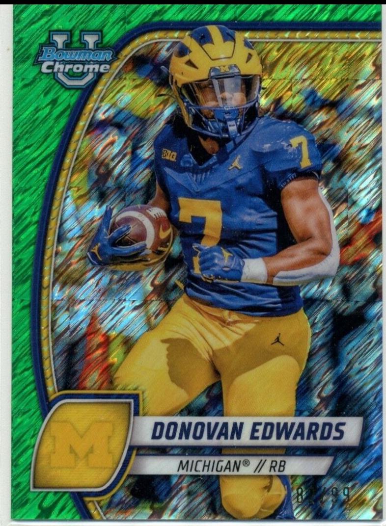 Donovan Edwards [Shimmer Green Refractor] #66