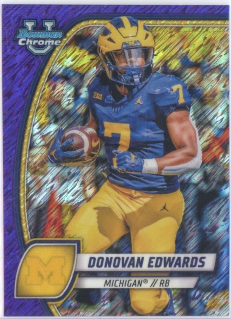 Donovan Edwards [Shimmer Purple Refractor] #66
