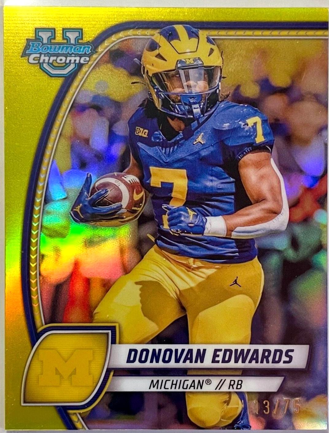 Donovan Edwards [Yellow Refractor] #66