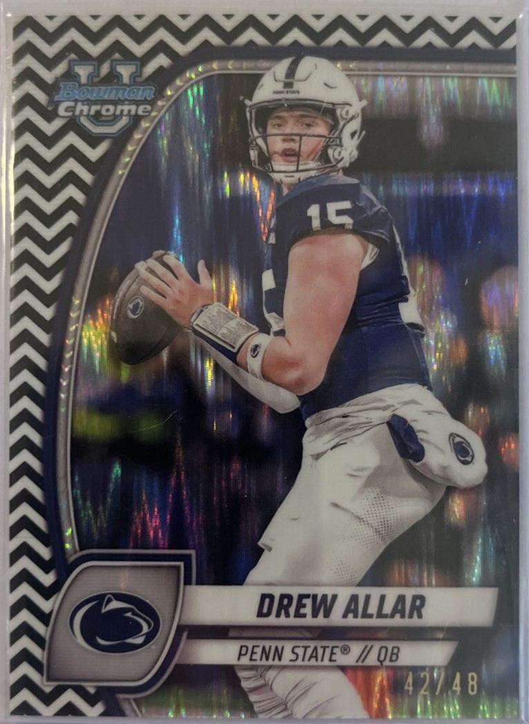 Drew Allar [Black White Stealth Refractor] #4