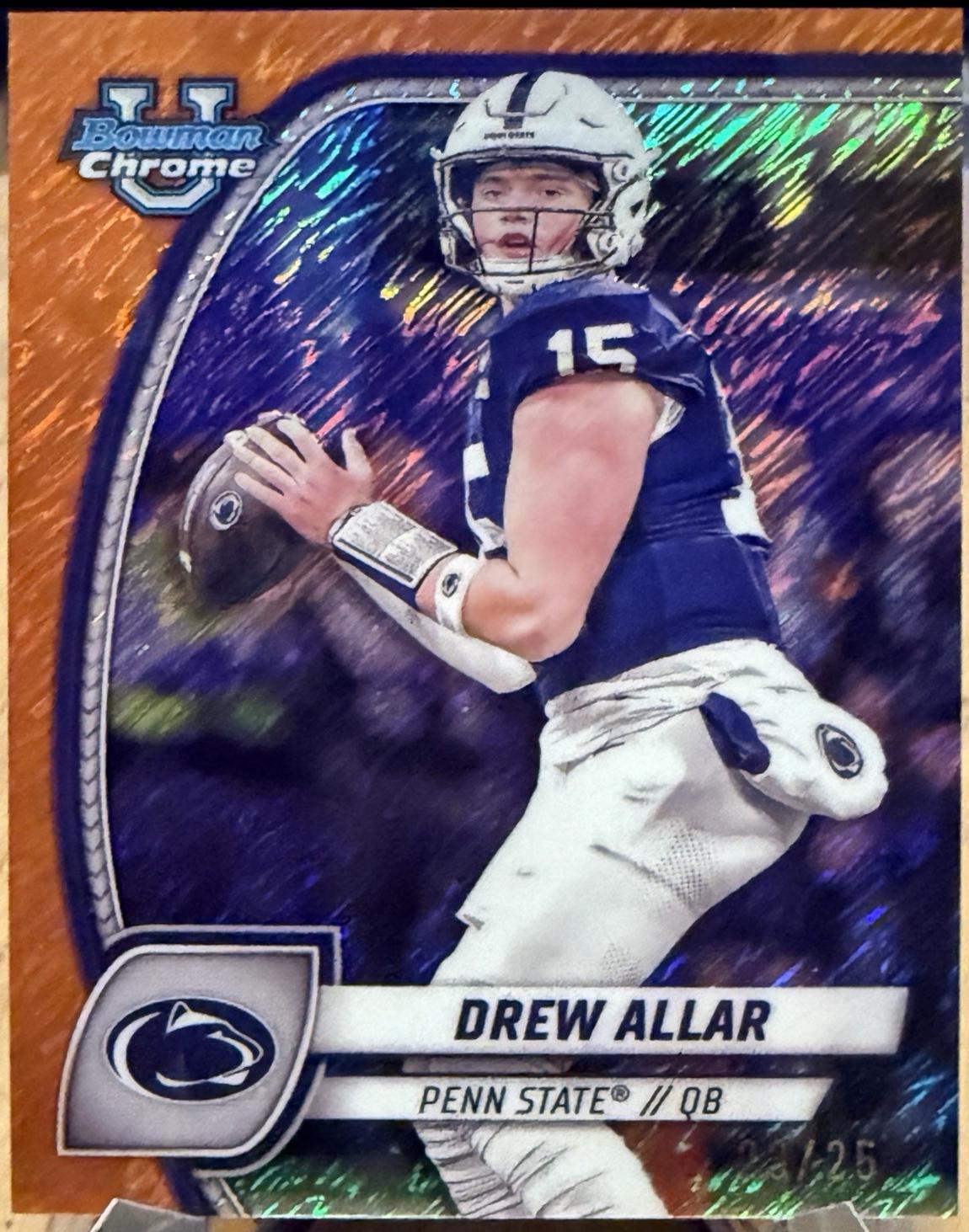 Drew Allar [Shimmer Orange Refractor] #4