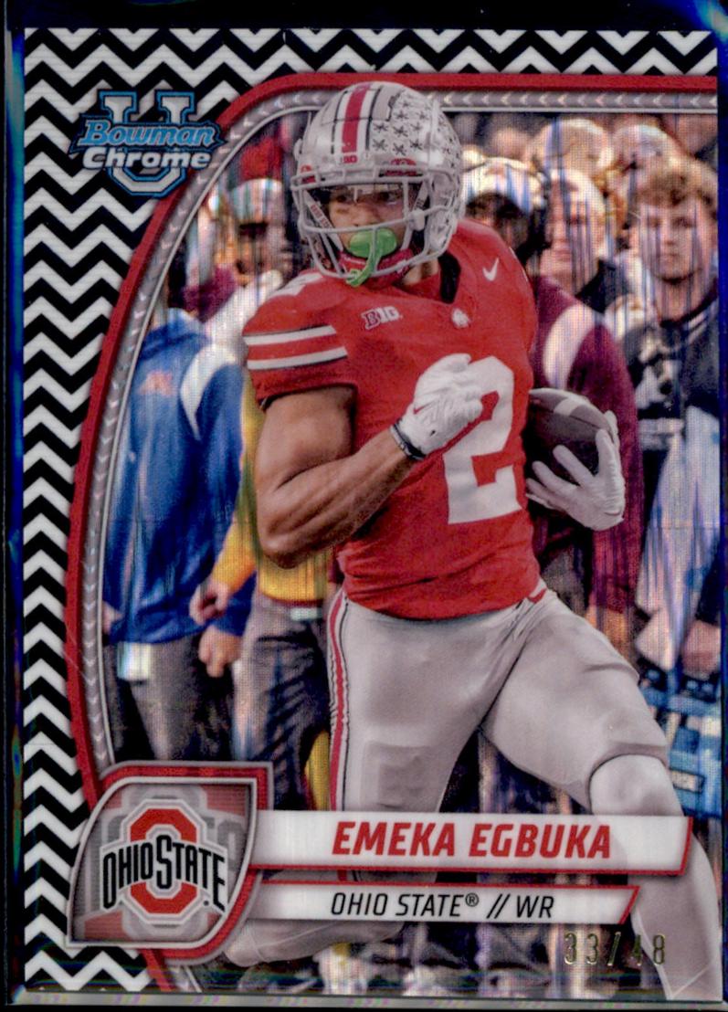 Emeka Egbuka [Black White Stealth Refractor] #70