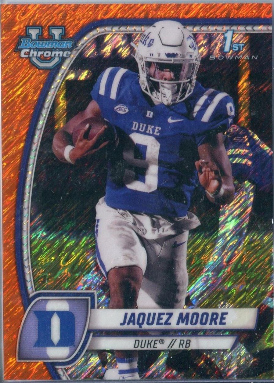 Jaquez Moore [Shimmer Orange Refractor] #92