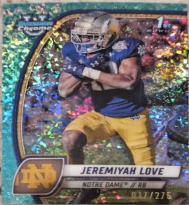 Jeremiyah Love [Aqua Mini Diamond Refractor] #100
