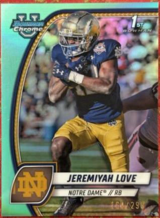 Jeremiyah Love [Aqua Refractor] #100
