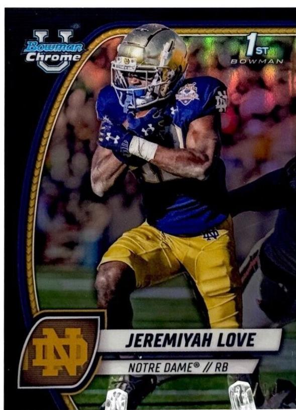 Jeremiyah Love [Black Refractor] #100