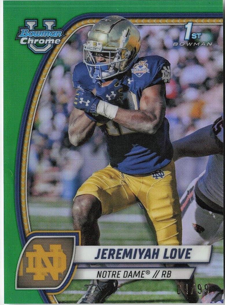 Jeremiyah Love [Green Refractor] #100