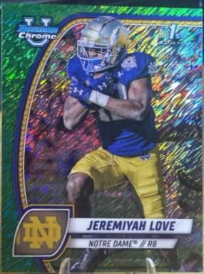 Jeremiyah Love [Shimmer Green Refractor] #100