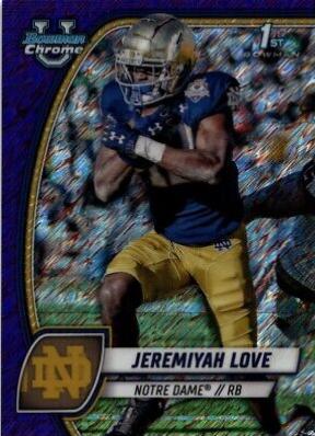 Jeremiyah Love [Shimmer Purple Refractor] #100