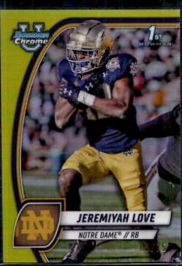 Jeremiyah Love [Yellow Refractor] #100