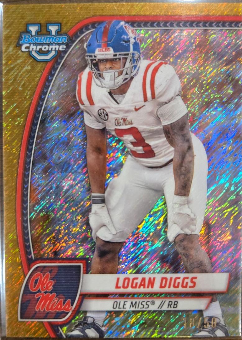 Logan Diggs [Shimmer Gold Refractor] #121